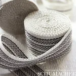 77070 | Agnes Medium Tape - White & Black Schumacher Agnes Medium Tape trim in White & Black (77070)