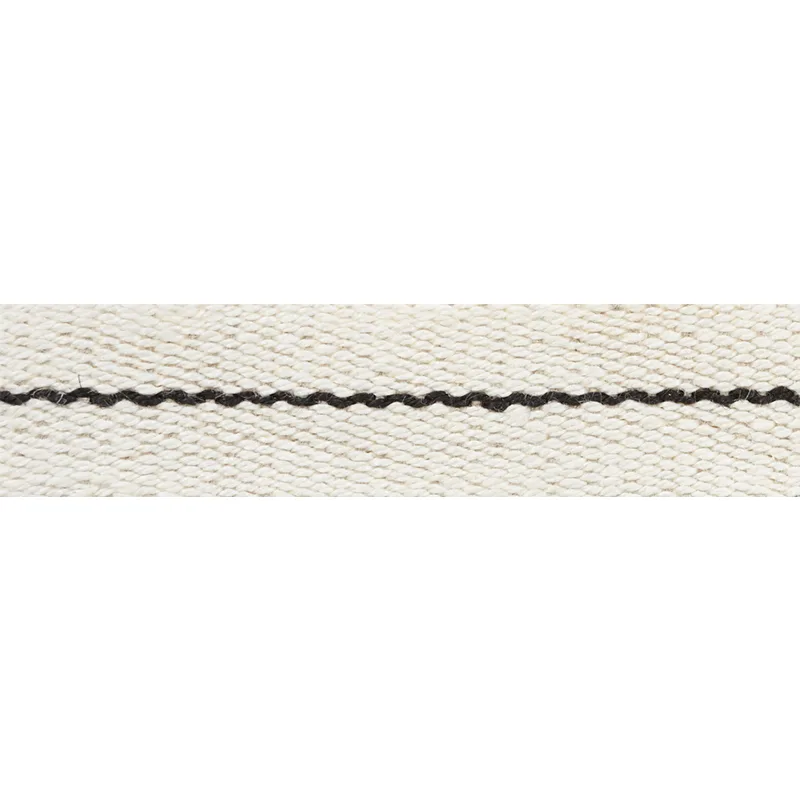 Schumacher Agnes Narrow Tape trim in White & Black (77060)