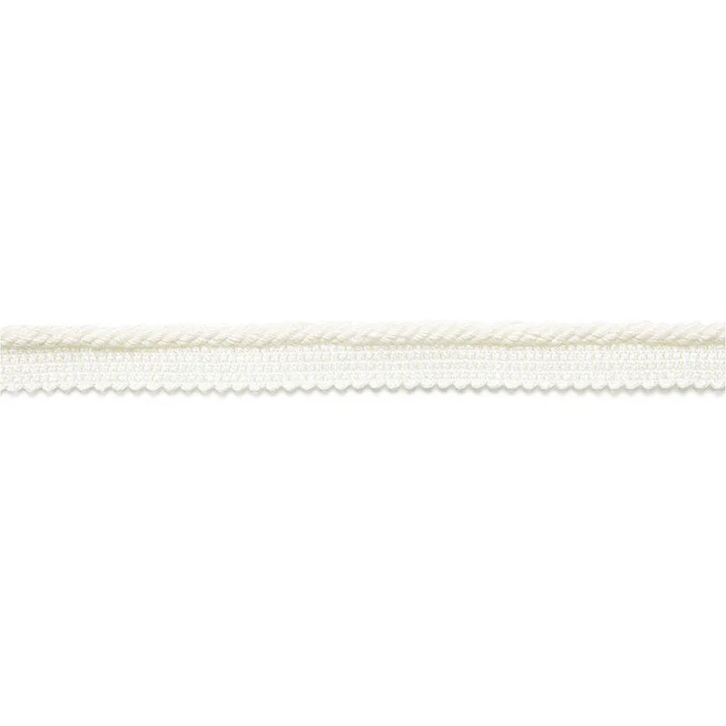 Schumacher Aimee Linen Lipcord trim in Blanc (65430)