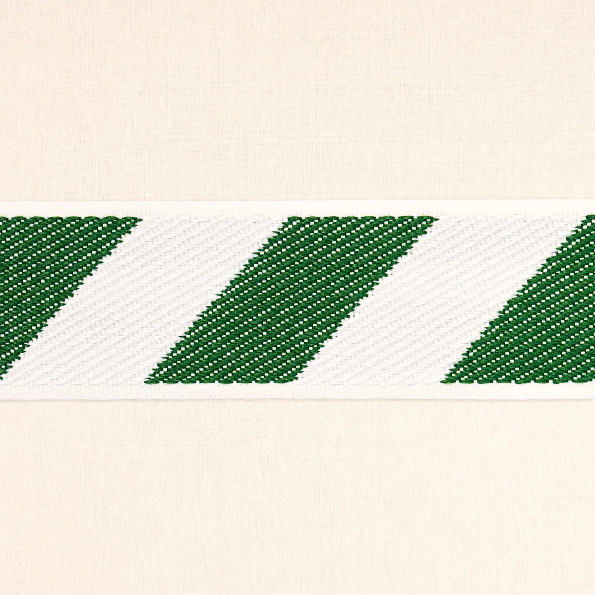 Schumacher Airmail I Indoor/Outdoor Tape trim in Green and Ivory (82422)