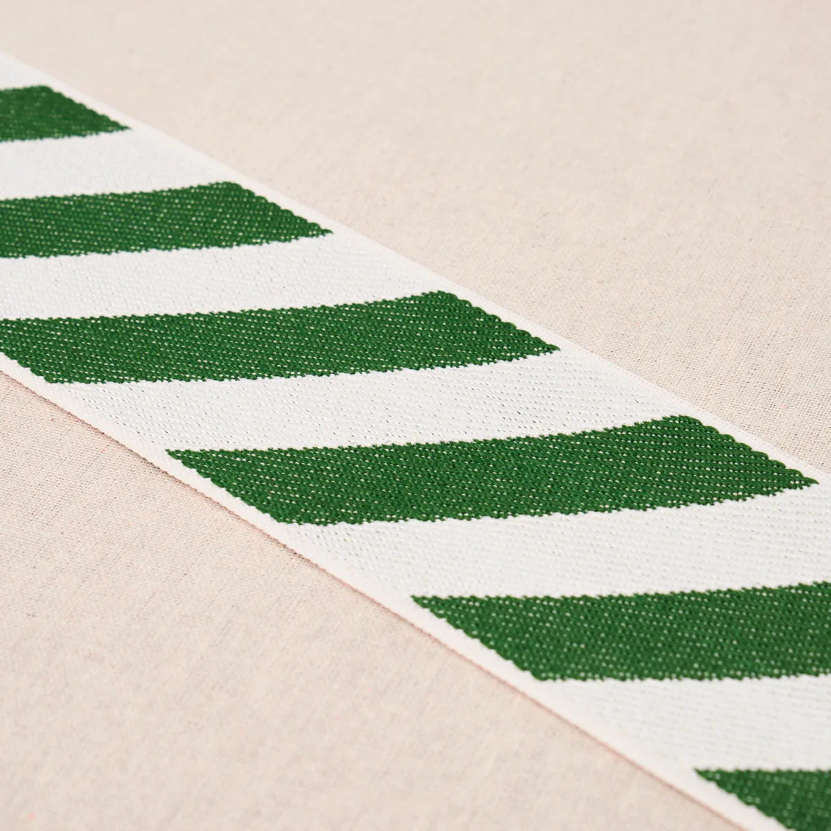 82432 | Airmail Ii Indoor/Outdoor Tape - Green and Ivory Schumacher Airmail Ii Indoor/Outdoor Tape trim in Green and Ivory (82432)