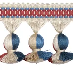 84673 | Ali Tassel - Rouge & Navy Schumacher Ali Tassel trim in Rouge & Navy (84673)