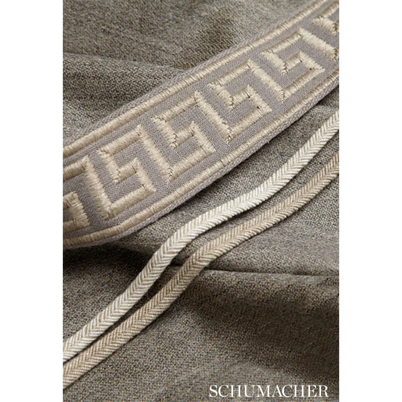 Schumacher Alix Linen Gimp trim in Greige (65541)