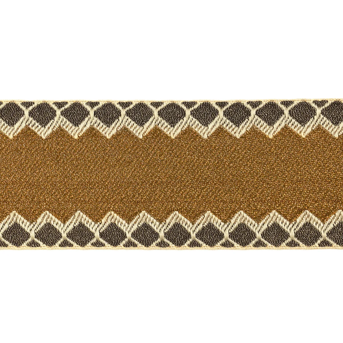 Schumacher Allure Metallic Tape trim in Copper (83561)