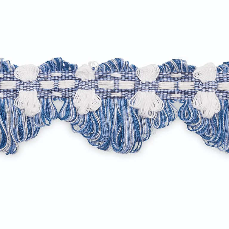 Schumacher Anjelique Loop Fringe trim in Cobalt/Lake/White Multi (LF2000B-7)