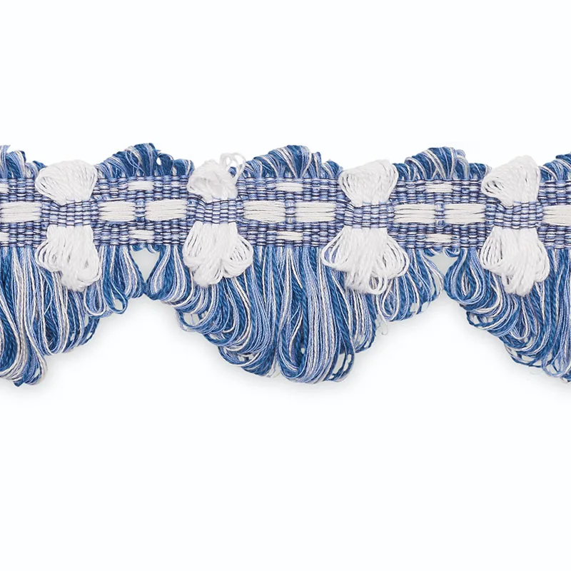 Schumacher Anjelique Loop Fringe trim in Cobalt/Lake/White Multi (LF2000B-7)