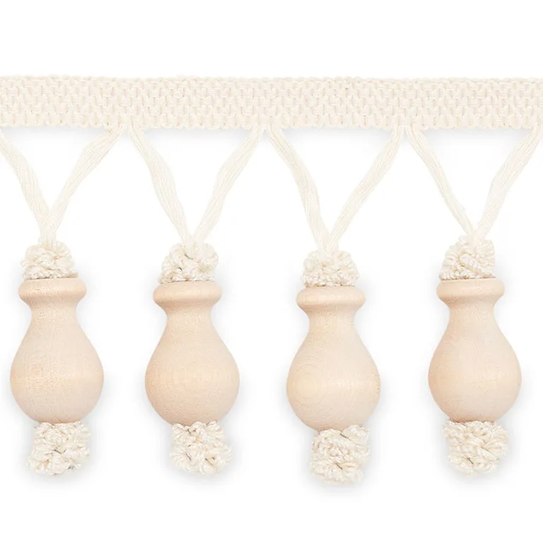 Schumacher Antibes Molded Fringe trim in Natural (MF4002-1)