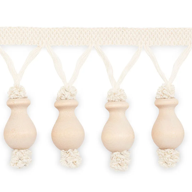 Schumacher Antibes Molded Fringe trim in Natural (MF4002-1)