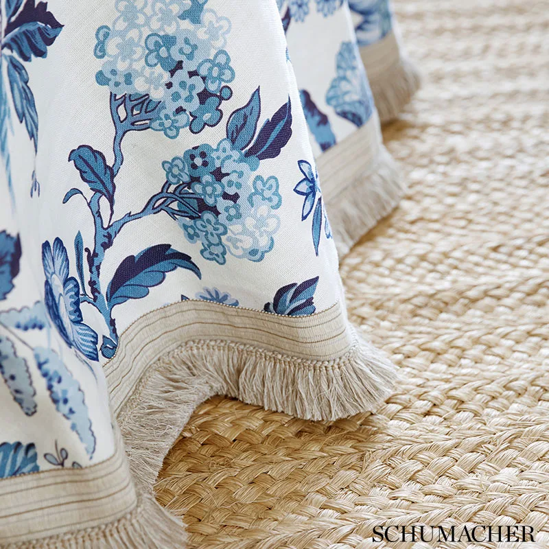 Schumacher Anton Linen Ruche trim in Flax (65450)
