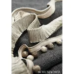 65450 | Anton Linen Ruche - Flax Schumacher Anton Linen Ruche trim in Flax (65450)