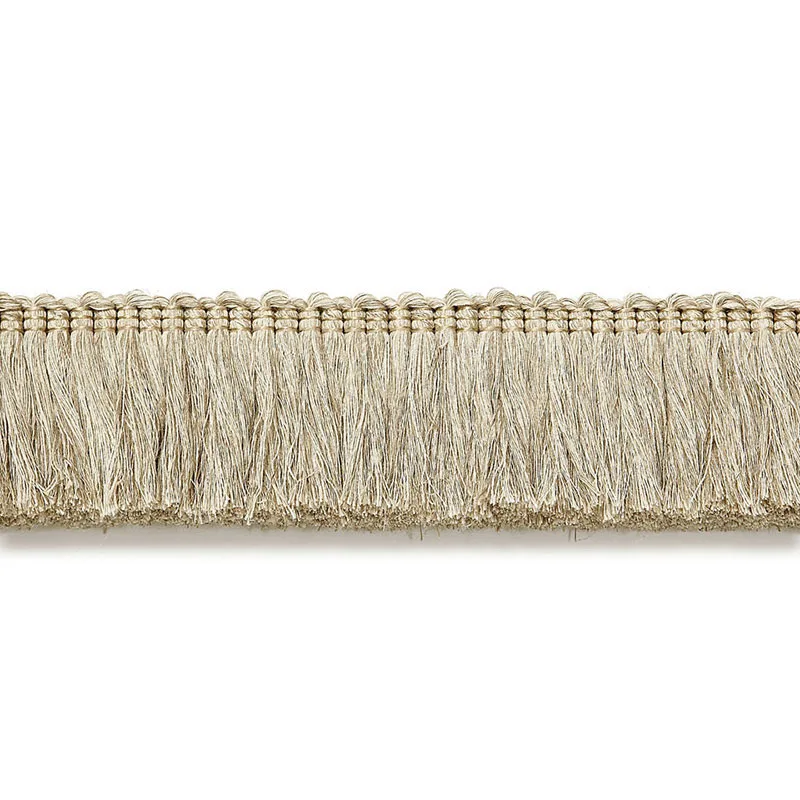 Schumacher Anton Linen Ruche trim in Natural (65451)
