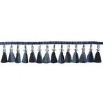 79600 | Antony Tassel Trim - Blue & Black Schumacher Antony Tassel Trim in Blue & Black (79600)