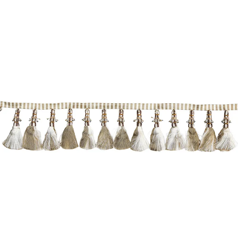 Schumacher Antony Tassel  Trim in Natural & Ivory (79602)