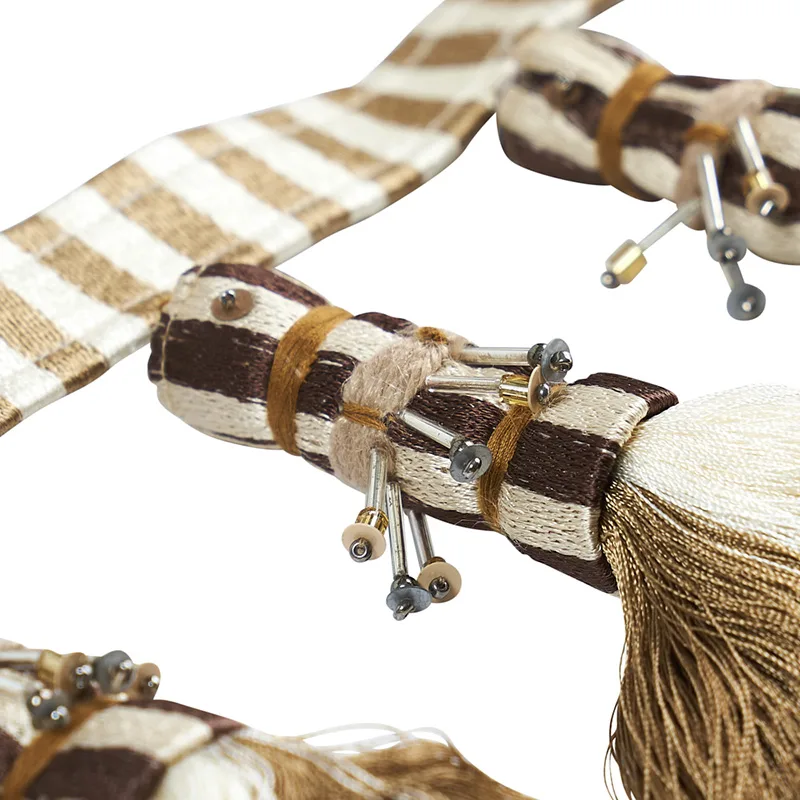 79602 | Antony Tassel Trim - Natural & Ivory Schumacher Antony Tassel Trim in Natural & Ivory (79602)