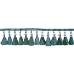 Schumacher Antony Tassel Trim in Peacock & Green (79601)