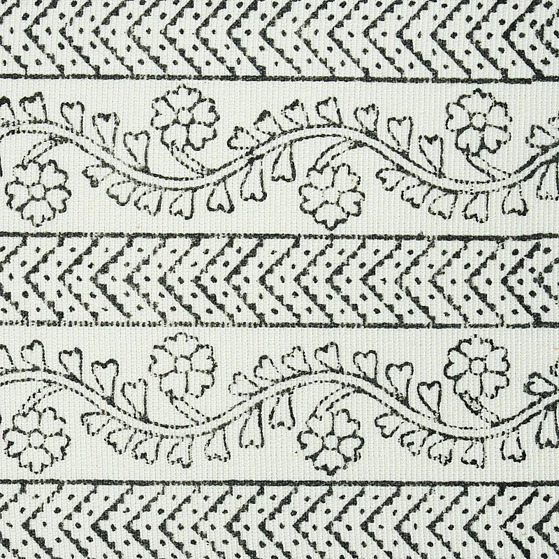78440 | Arbela Hand Blocked Tape - Charcoal Schumacher Arbela Hand Blocked Tape trim in Charcoal (78440)