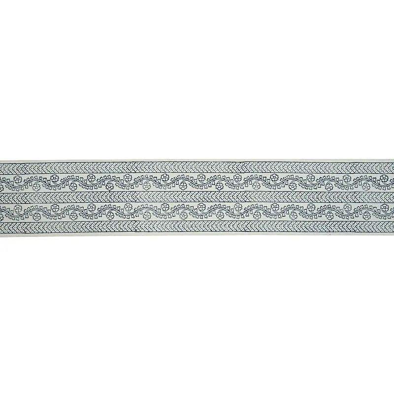 Schumacher Arbela Hand Blocked Tape trim in Indigo (78441)