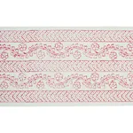 78442 | Arbela Hand Blocked Tape - Pink Schumacher Arbela Hand Blocked Tape trim in Pink (78442)