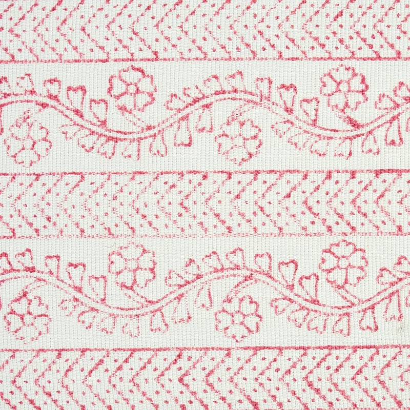 78442 | Arbela Hand Blocked Tape - Pink Schumacher Arbela Hand Blocked Tape trim in Pink (78442)