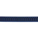 81150 | Arches Embroidered Tape Medium - Black on Navy Schumacher Arches Embroidered Tape Medium trim in Black on Navy (81150)