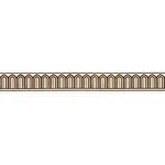 81154 | Arches Embroidered Tape Medium - Brown Schumacher Arches Embroidered Tape Medium trim in Brown (81154)