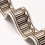 81154 | Arches Embroidered Tape Medium - Brown Schumacher Arches Embroidered Tape Medium trim in Brown (81154)