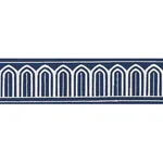 Schumacher Arches Embroidered Tape Medium trim in Marine (70767)