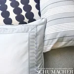 Schumacher Arches Embroidered Tape Medium trim in Marine (70767)
