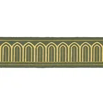 81152 | Arches Embroidered Tape Medium - Olive Schumacher Arches Embroidered Tape Medium trim in Olive (81152)