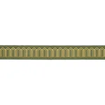 81152 | Arches Embroidered Tape Medium - Olive Schumacher Arches Embroidered Tape Medium trim in Olive (81152)