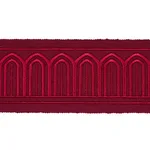 70769 | Arches Embroidered Tape Medium - Red Schumacher Arches Embroidered Tape Medium trim in Red (70769)