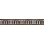 81153 | Arches Embroidered Tape Medium - Sky on Brown Schumacher Arches Embroidered Tape Medium trim in Sky on Brown (81153)