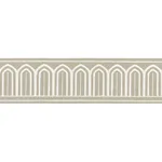 70765 | Arches Embroidered Tape Medium - Taupe Schumacher Arches Embroidered Tape Medium trim in Taupe (70765)