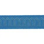 81151 | Arches Embroidered Tape Medium - Teal Schumacher Arches Embroidered Tape Medium trim in Teal (81151)