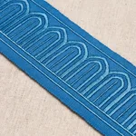 81151 | Arches Embroidered Tape Medium - Teal Schumacher Arches Embroidered Tape Medium trim in Teal (81151)