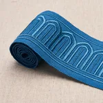 81151 | Arches Embroidered Tape Medium - Teal Schumacher Arches Embroidered Tape Medium trim in Teal (81151)
