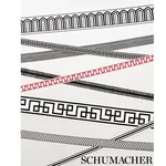 70770 | Arches Embroidered Tape Wide - Black on White Schumacher Arches Embroidered Tape Wide trim in Black on White (70770)