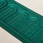 70779 | Arches Embroidered Tape Wide - Emerald Schumacher Arches Embroidered Tape Wide trim in Emerald (70779)