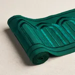 70779 | Arches Embroidered Tape Wide - Emerald Schumacher Arches Embroidered Tape Wide trim in Emerald (70779)