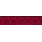 70778 | Arches Embroidered Tape Wide - Red Schumacher Arches Embroidered Tape Wide trim in Red (70778)