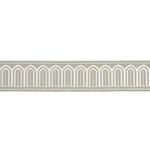 70776 | Arches Embroidered Tape Wide - Taupe Schumacher Arches Embroidered Tape Wide trim in Taupe (70776)
