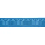 81161 | Arches Embroidered Tape Wide - Teal Schumacher Arches Embroidered Tape Wide trim in Teal (81161)