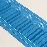 81161 | Arches Embroidered Tape Wide - Teal Schumacher Arches Embroidered Tape Wide trim in Teal (81161)