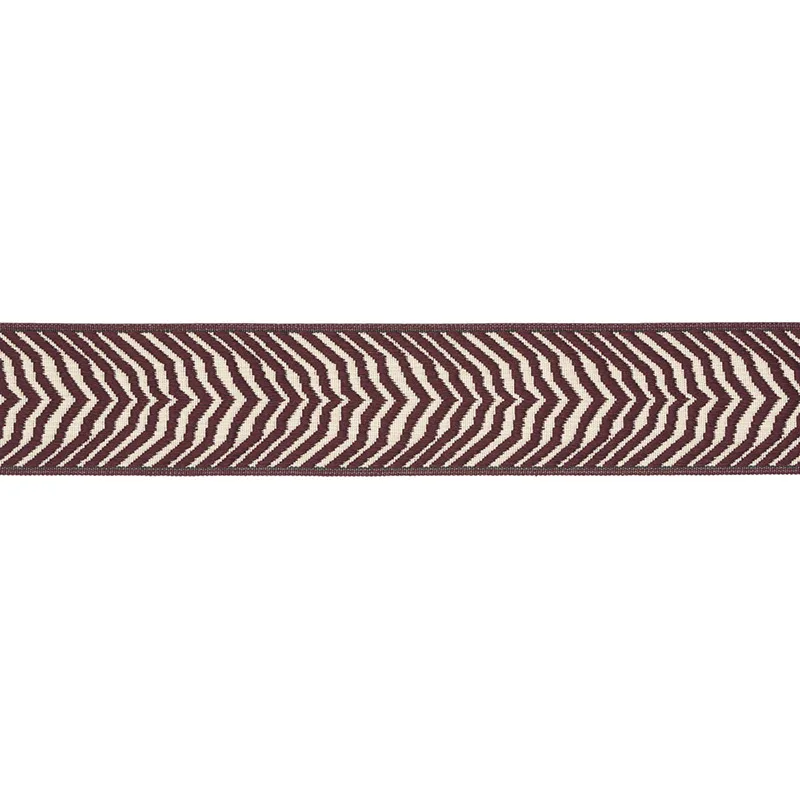 Schumacher Arcure Ripple Tape trim in Aubergine (79702)
