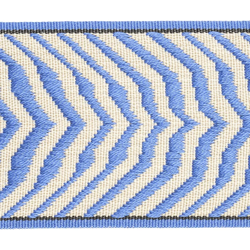 Schumacher Arcure Ripple Tape trim in Bluebell (79701)