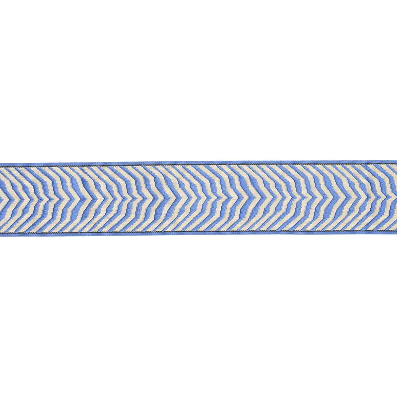 Schumacher Arcure Ripple Tape trim in Bluebell (79701)