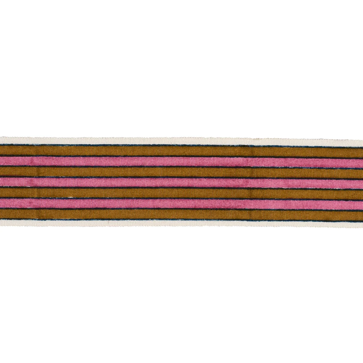 Schumacher Arya Stripe Hand Block Trim in Gold (85431)
