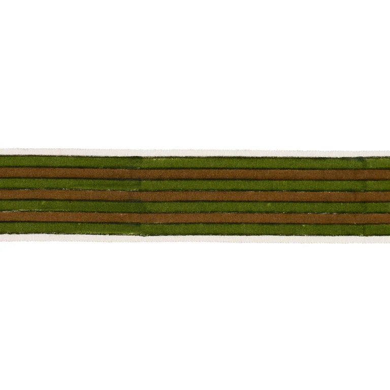 Schumacher Arya Stripe Hand Block Trim in Green (85432)