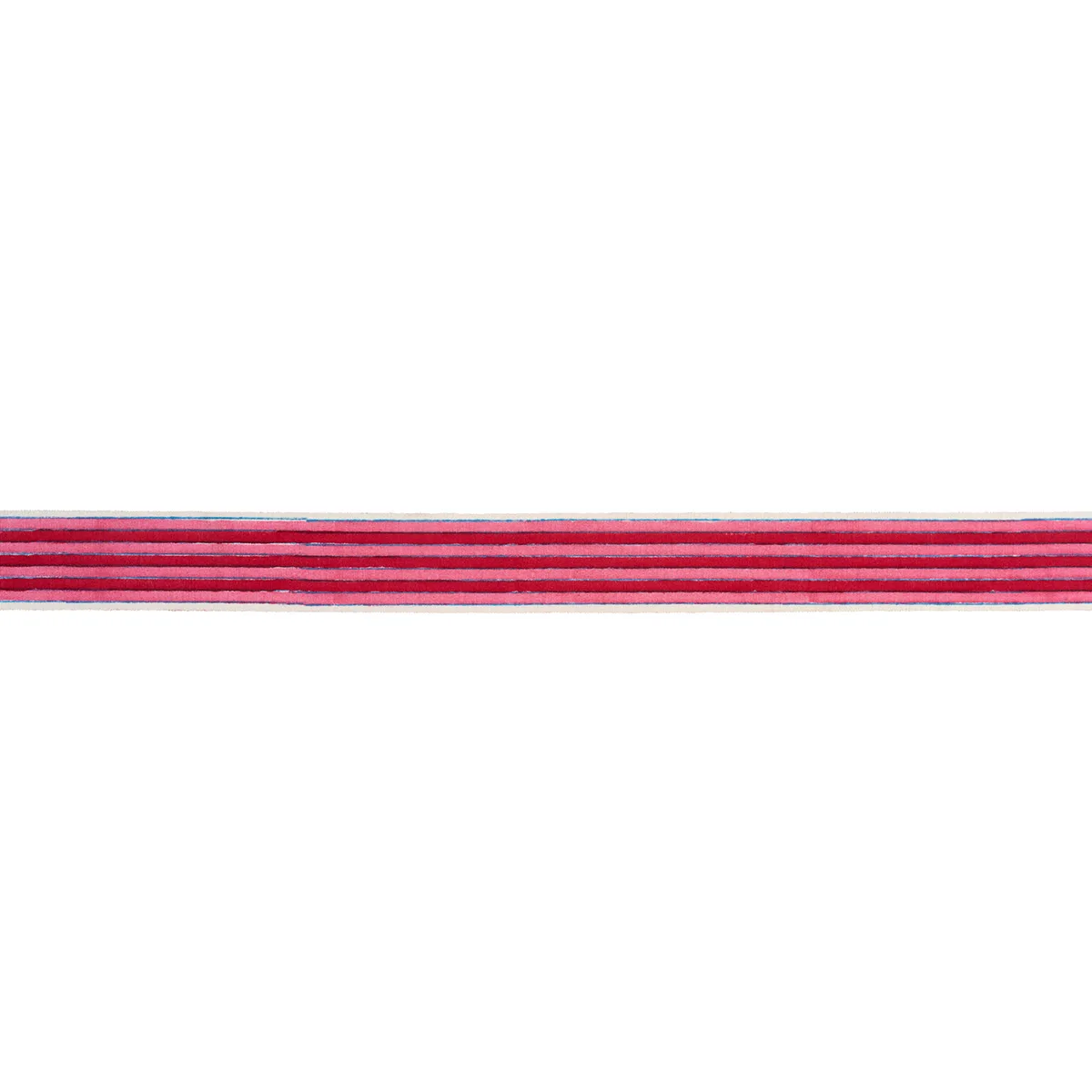 Schumacher Arya Stripe Hand Block Trim in Pink (85430)