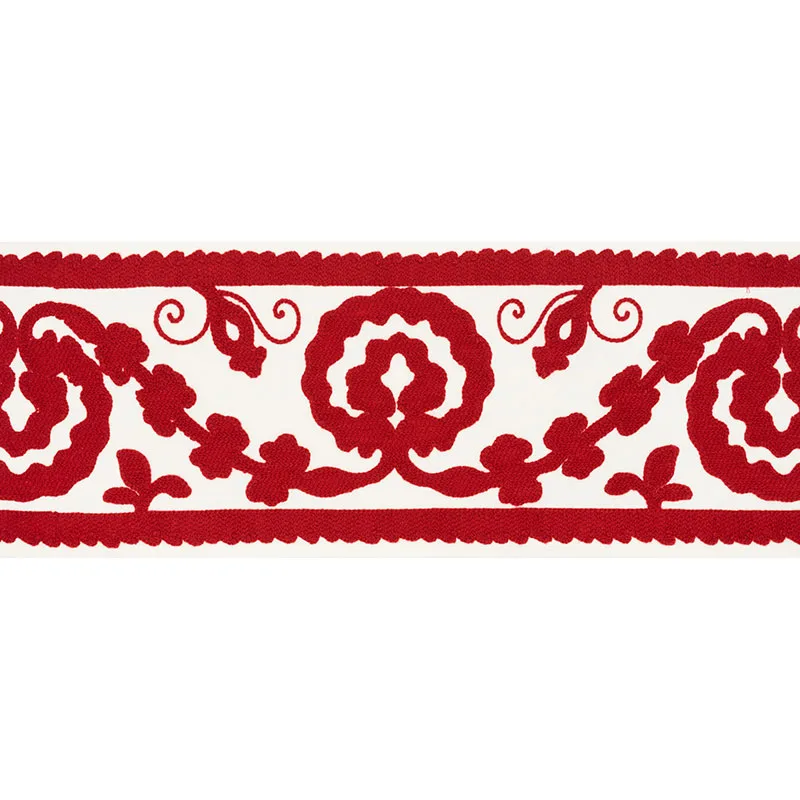 Schumacher Ashbury Tape trim in Red (70593)